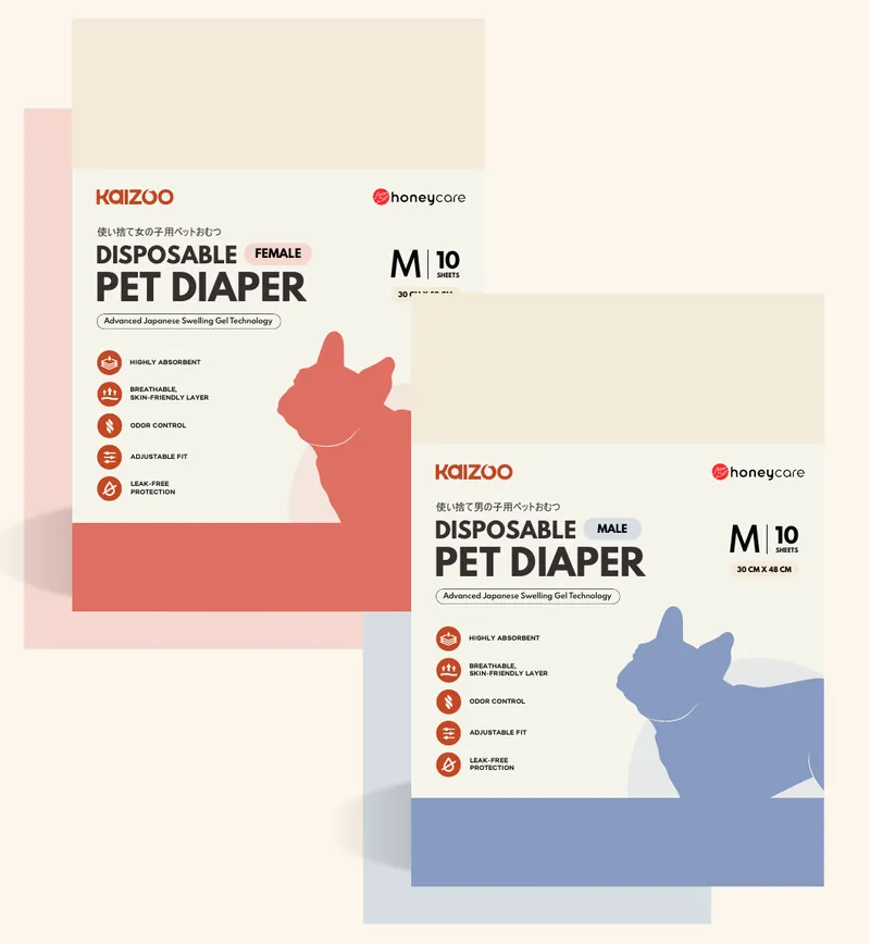 Kemasan Kaizoo Disposable Pet Diaper Female dan Male